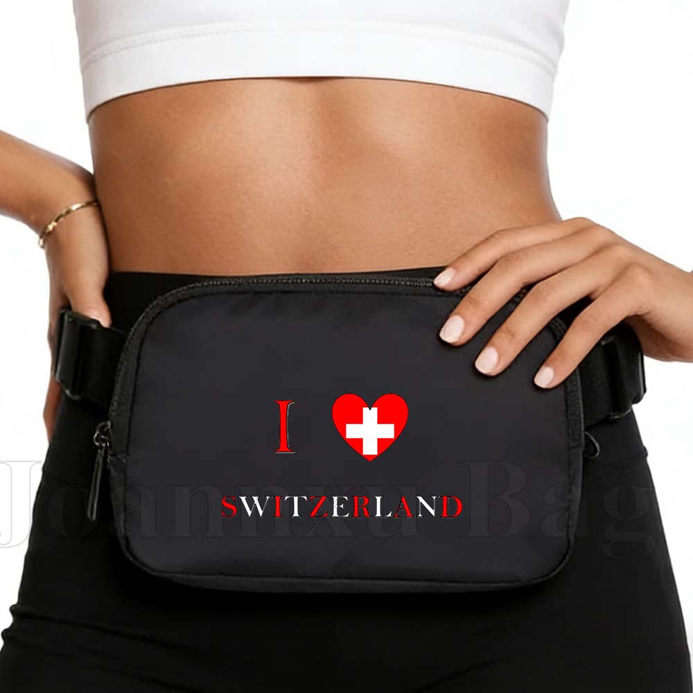 Yoga Fitness Gifts - Schweiz Country Heart Flag Fashion Yoga-Gürteltasche