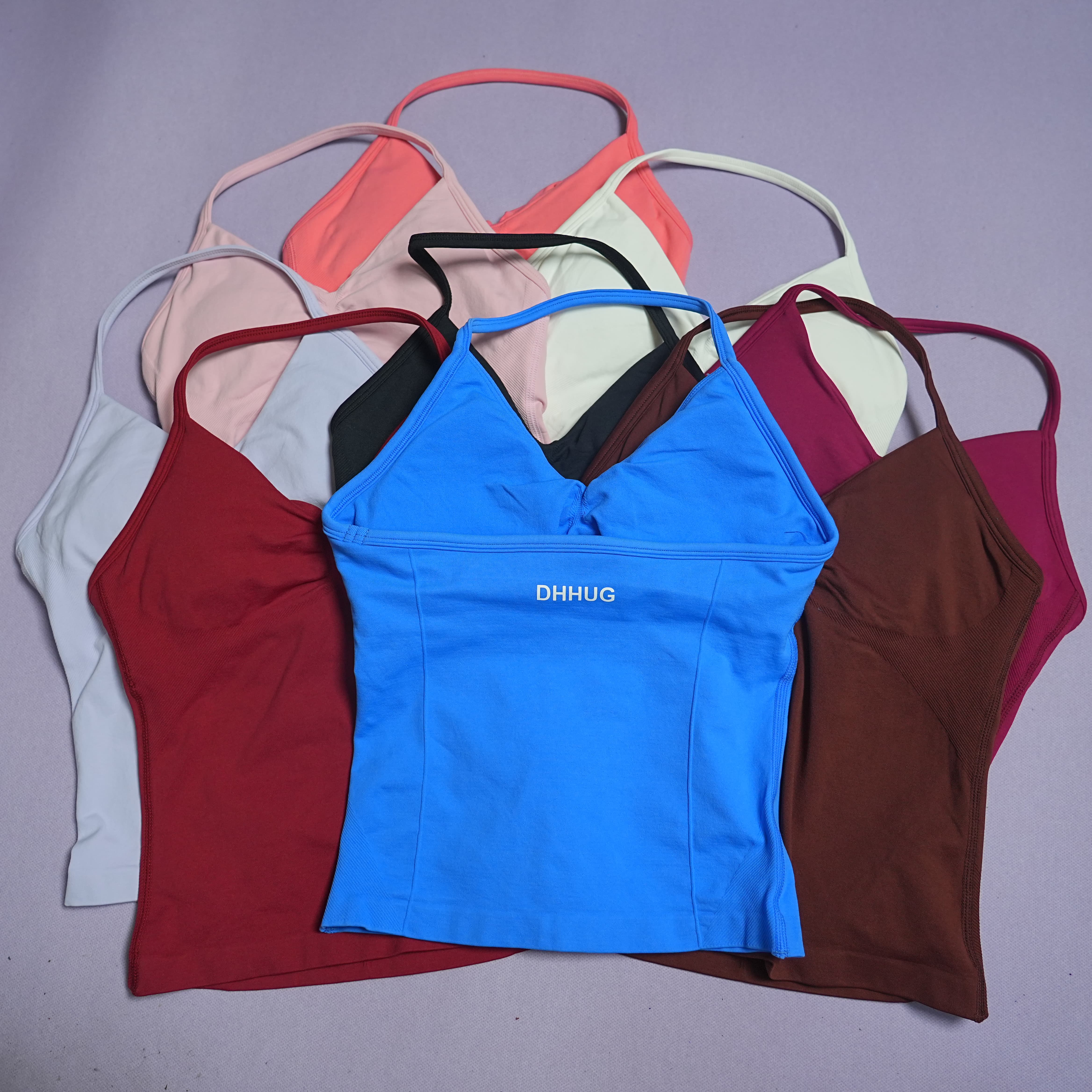 Yoga Và Fitness - DHHUG Damen-Fitness-Sporttop, nahtloses Yoga-Tanktop für Damen