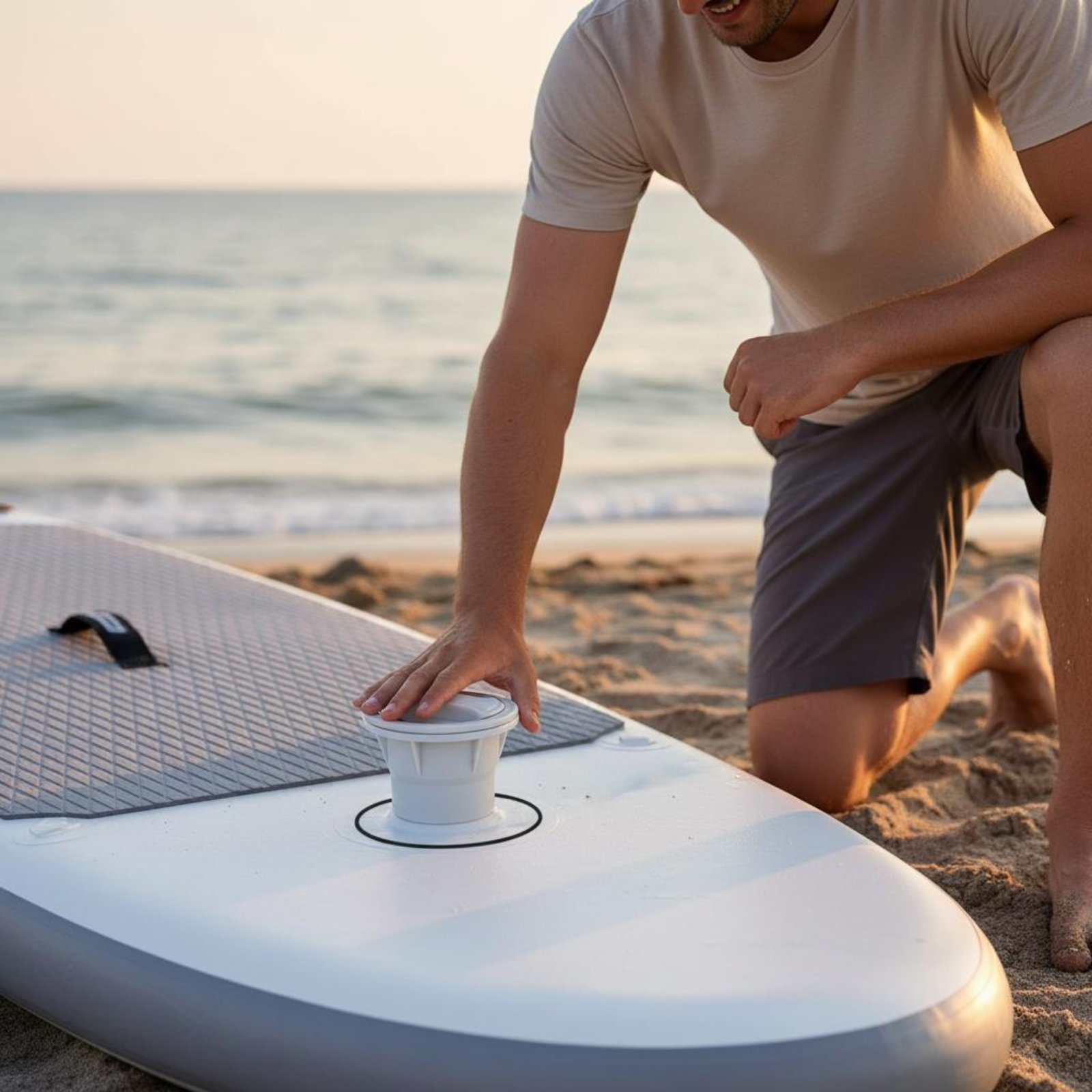 Push Up Board - Hochdruck-Aufblasanschluss Robuster Stand-Up-Paddleboard-Ersatzanschluss Wassersportzubehör Vielseitige Druckknopffunktion