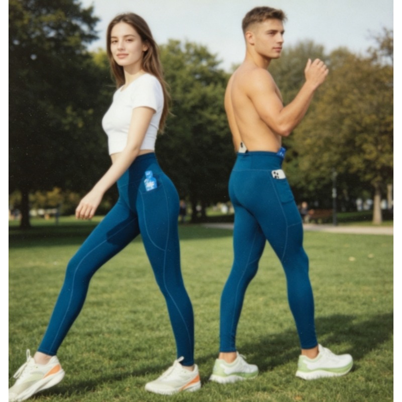 Yoga Fitness For Men - Unisex Kompressions-Yogahose mit Hohem Bund, Dehnbar