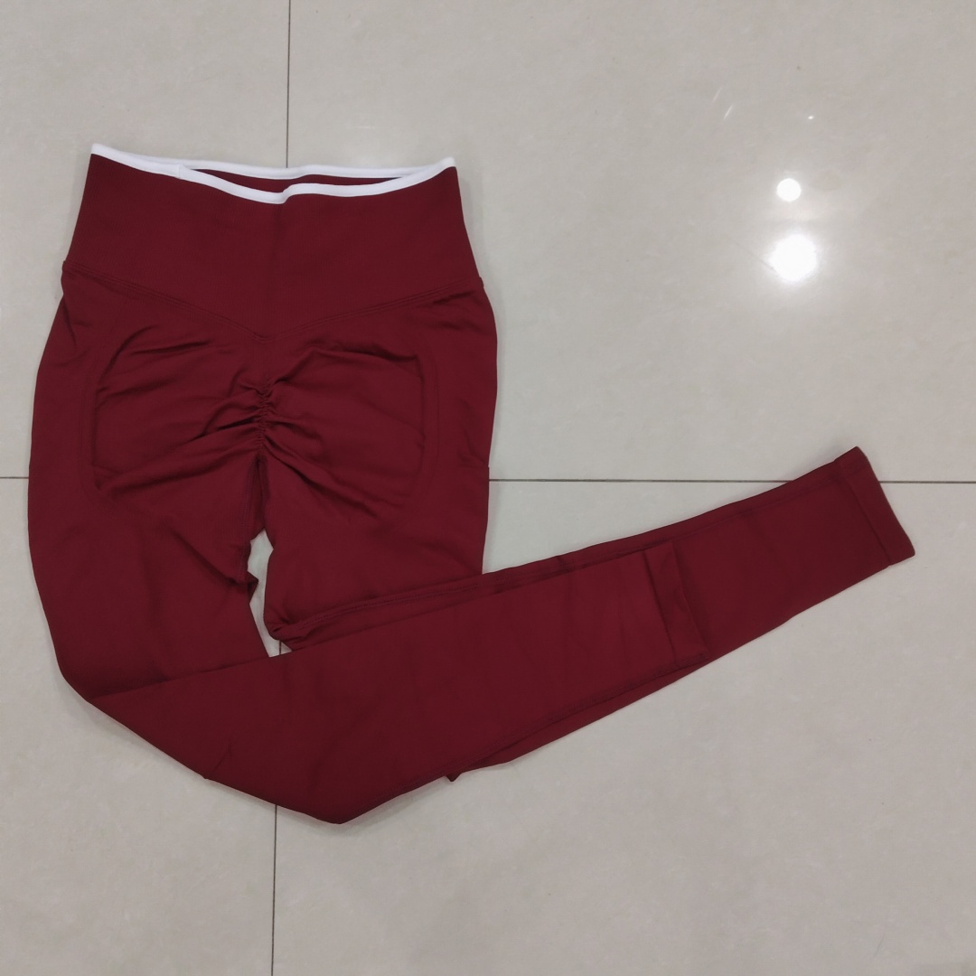 Yoga Fitness Training - DFVYRA Damen-Yogahose mit hoher Taille, pfirsichfarben,
