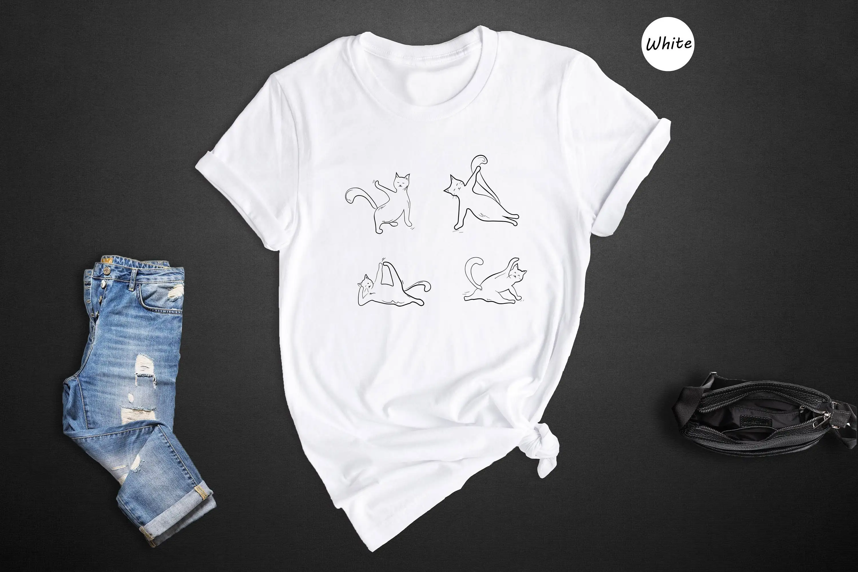 Yoga Fitness For Men - Yoga CaT T-Shirt Workout Lustiges Training
