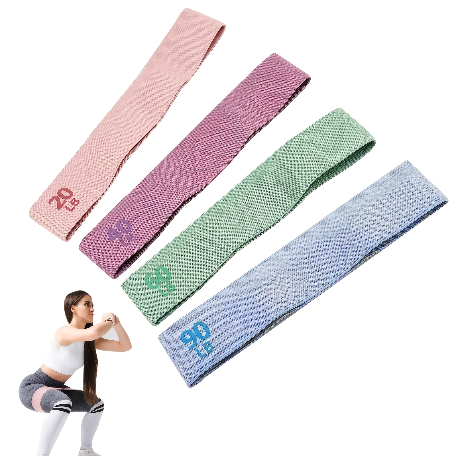 Yoga Fitness Studio - 1 Stück/4 Stück Fitness-Widerstandsbänder mit Gewichten,