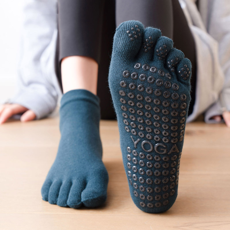 Yoga Dance & Fitness Center Llc - Anti-Slip Frauen Pilates Socken Fünf Zehen