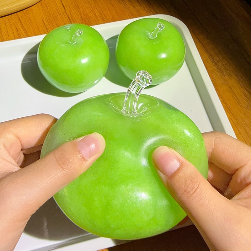 Grip Strengthener Hand - Knuspriger grüner Apfel Squishy Stressball –