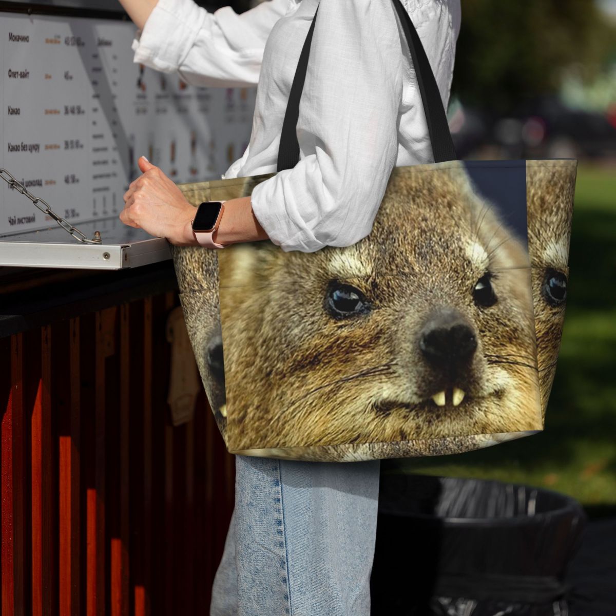 Yoga Fitness Photos - Rock Hyrax Photo Strandtasche, Sport-, Fitness-