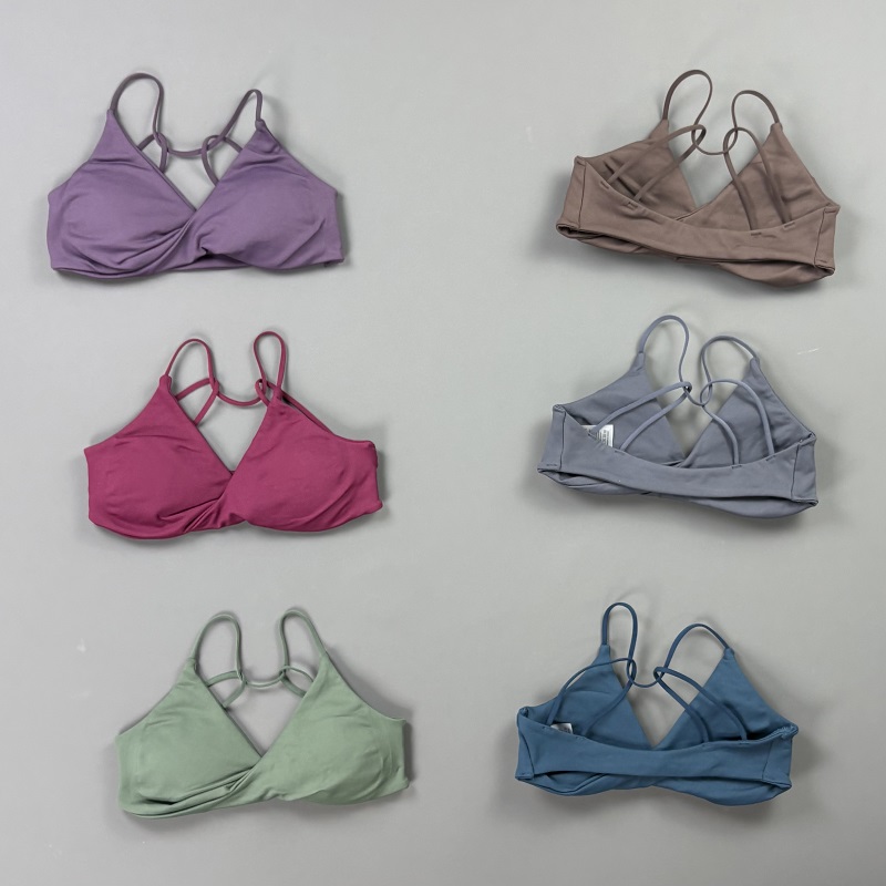 Yoga Và Fitness - Vision Damen Sport-BH V-Ausschnitt Gedrehte Vorderseite