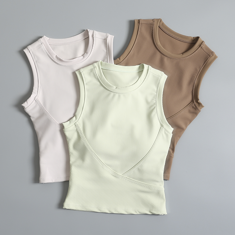 Yoga Und Fitness - Integrierter Stoßdämpfungs-Sport-BH für Damen, Fitness-Laufweste, atmungsaktives
