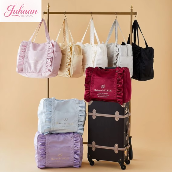 Yoga Fitness Tote - 2025, neue japanische Satin-Mehrfarben-Lotusblatt-Spitze-Schulter-Reisetasche, Fitness-Yoga-Tasche, kann