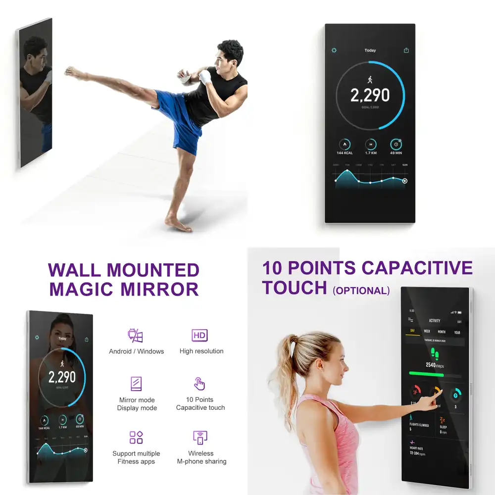 Yoga Fitness App - Wandmontierter Interaktiver Spiegel für Fitness-Apps Magischer