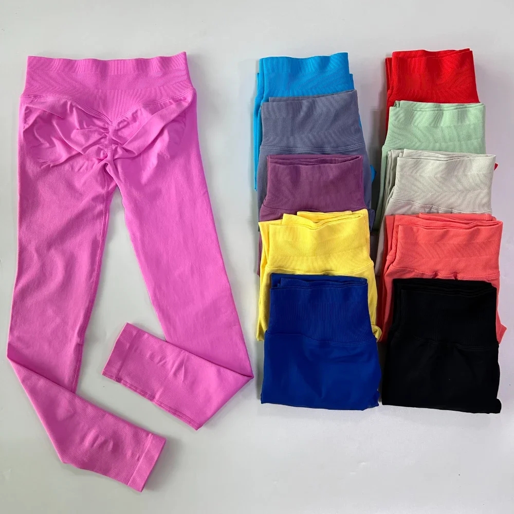 Yoga Fitness Band - Yoga-Leggings für Damen mit Niedrigem Gerippten