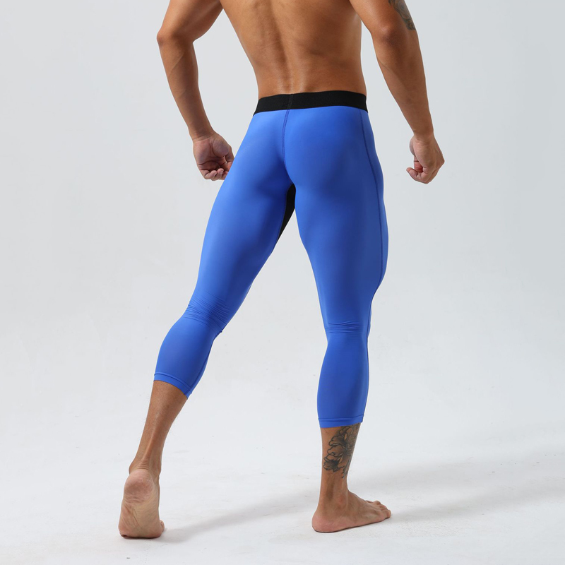 Yoga Fitness Training - Herren High-Waist Kompressions-Leggings Schnelltrocknend Superelastisch Basketball-Training