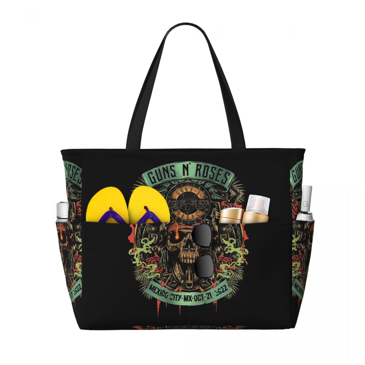 Yoga Fitness Merch - Guns N Roses Lightsaber Merch Strand-Einkaufstasche,