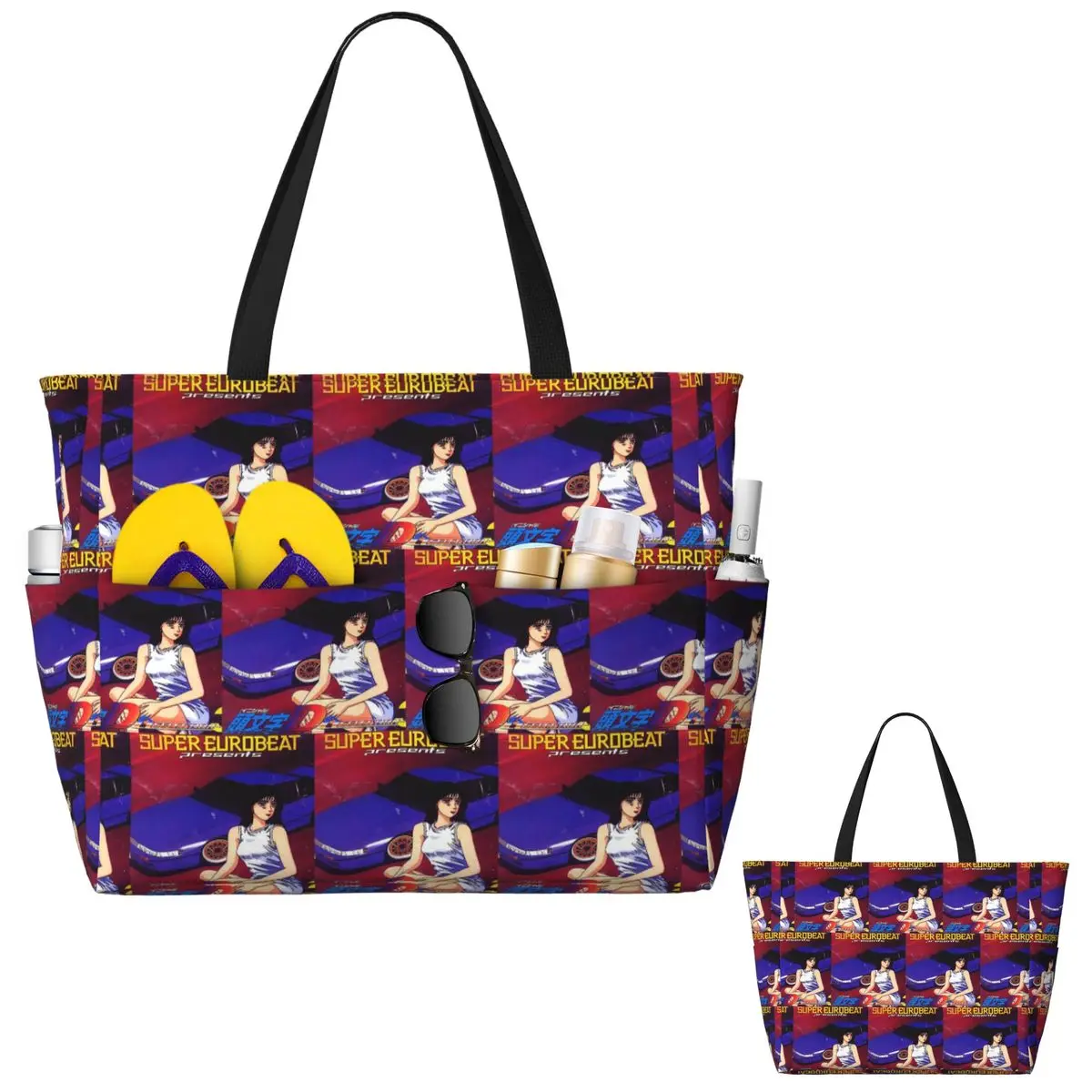 Yoga Fitness Tote - Initial D Mako Super Eurobeat Anim