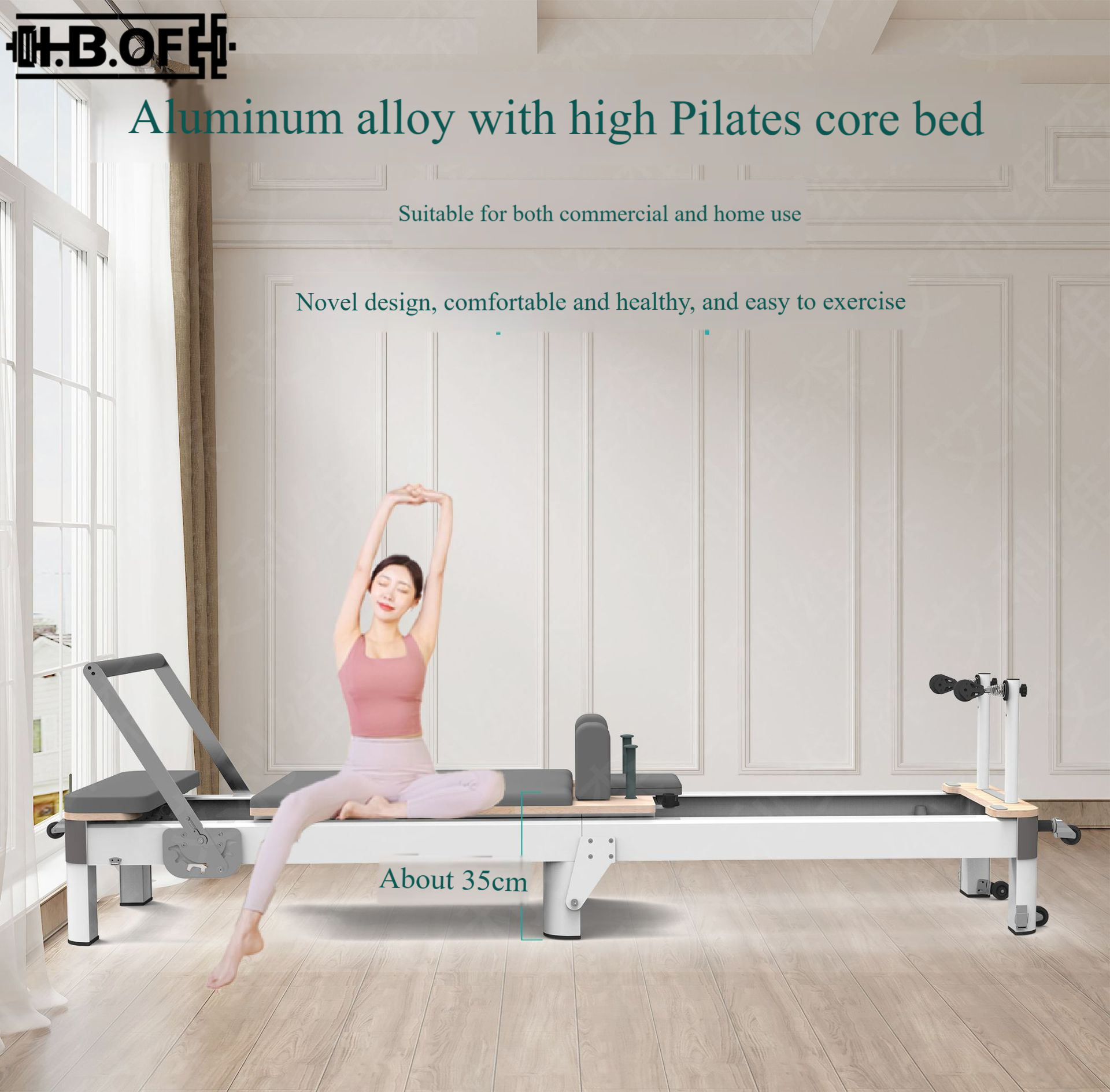 Yoga Fitness Studio - Erhöhtes Klappbett aus Aluminiumlegierung für den