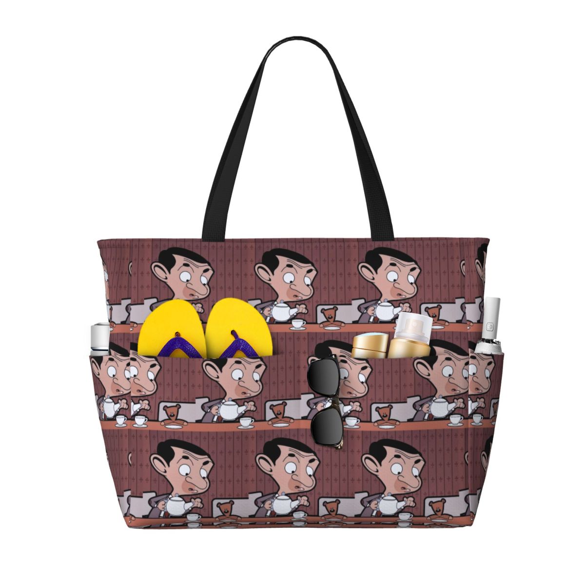 Yoga Fitness Tote - Mr. Bean Cartoon Strandtasche, Sporttasche, Yoga-Tasche,