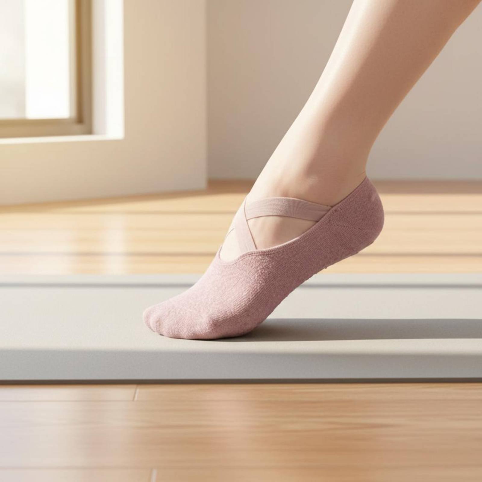Yoga Fitness Studio - Rutschfeste Fitness-Socken Atmungsaktive Anti-Rutsch-Pilates-Socken Langlebig Hygienisch