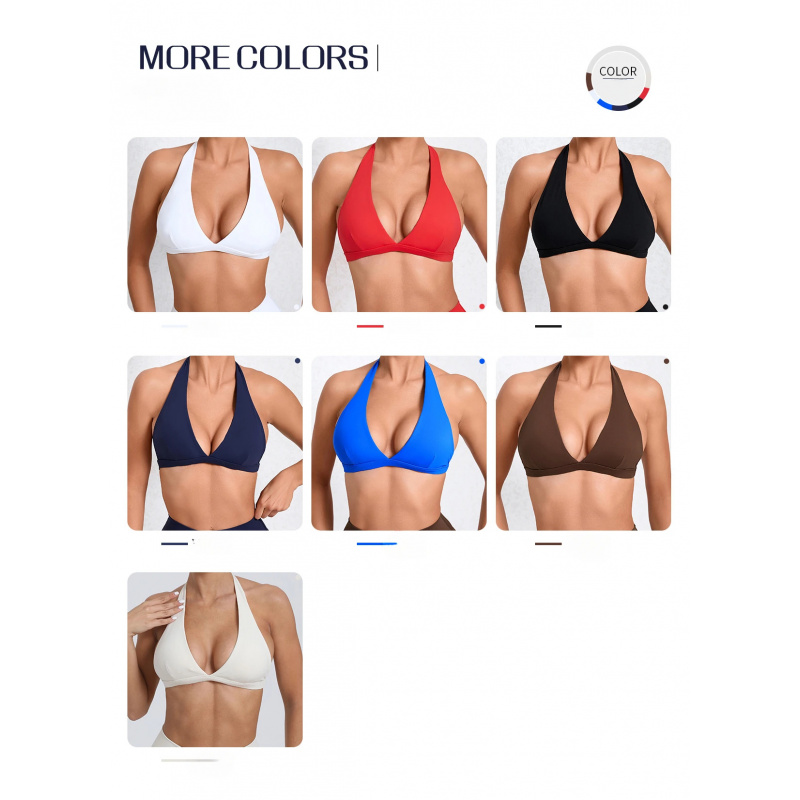 Yoga Und Fitness - Europäischer und amerikanischer Stil: Neckholder-Yoga-Bekleidung, eng
