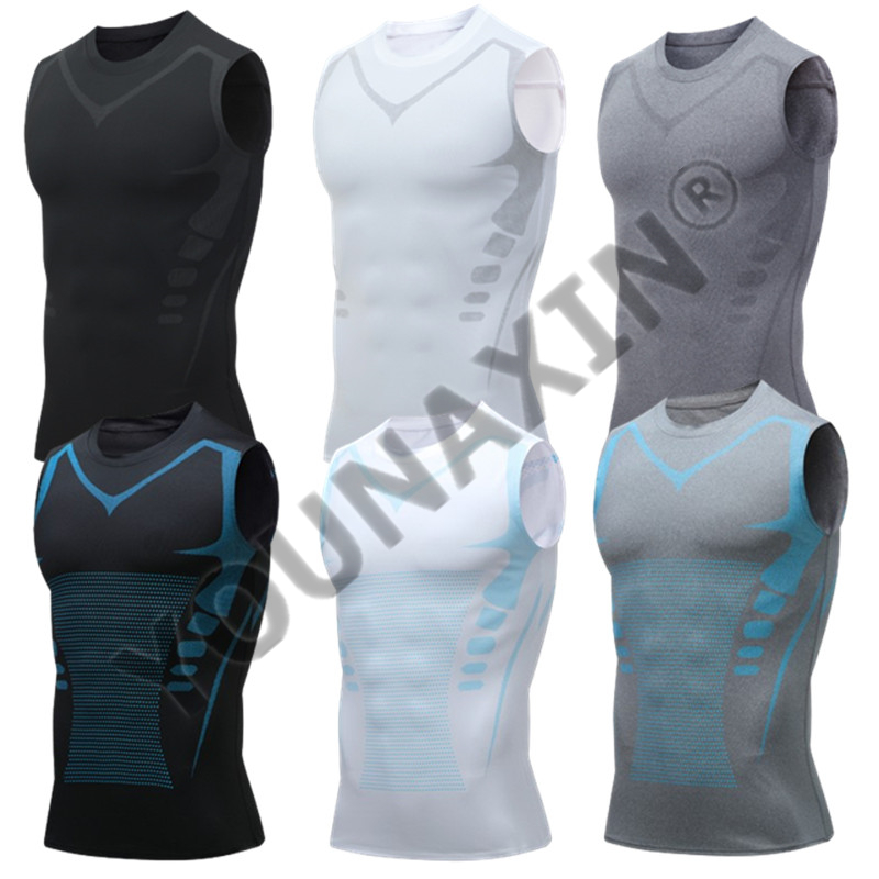 Yoga Fitness For Men - 3-teiliges Set Herren Ärmellose T-Shirts, Baselayer-Weste