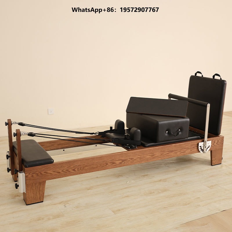 Yoga Fitness Studio - Maßgefertigtes Hochwertiges Fitnessgerät Pilates Reformer Holz-Eichen-Kernbett