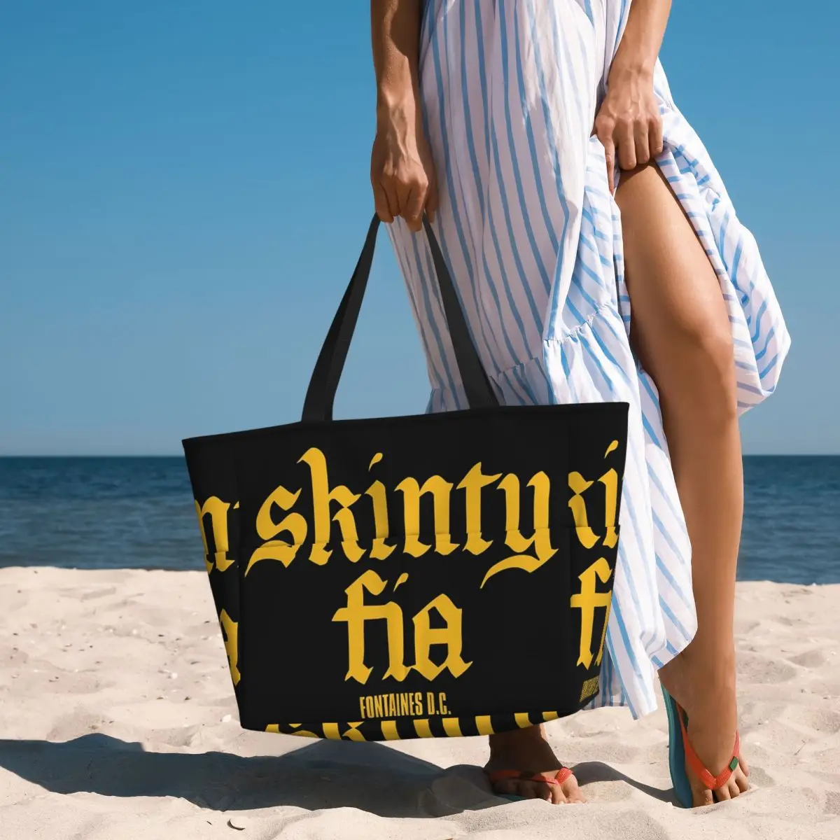 Yoga Fitness Merch - Fontaines DC Merch Skinty Fia Strandtasche,