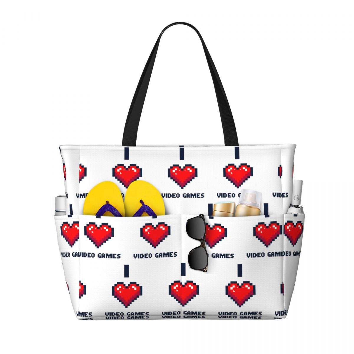 Yoga Fitness Videos Free - I Heart Video Games Strandtasche, Sporttasche,