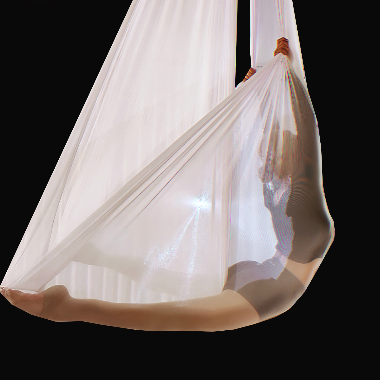 Yoga Fitness Band - 6-Meter Transparenter Aerial Yoga Hängemattenstoff, Aerial