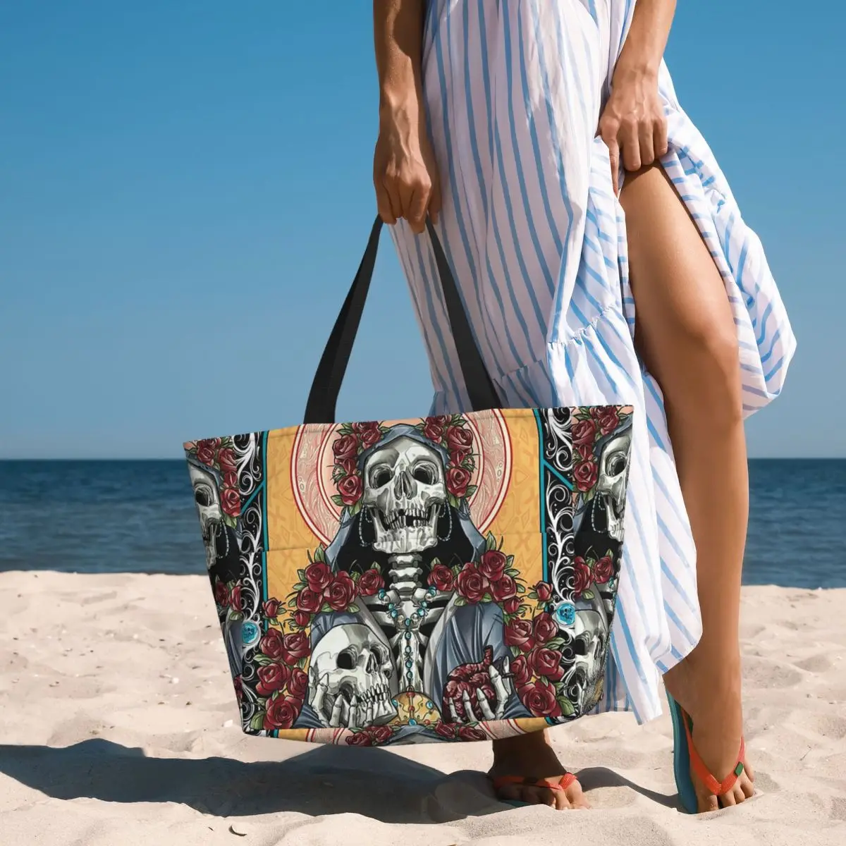 Santa Muerte Spanish Beach Tot – Yoga Fitness Tote Bewertung und Preis