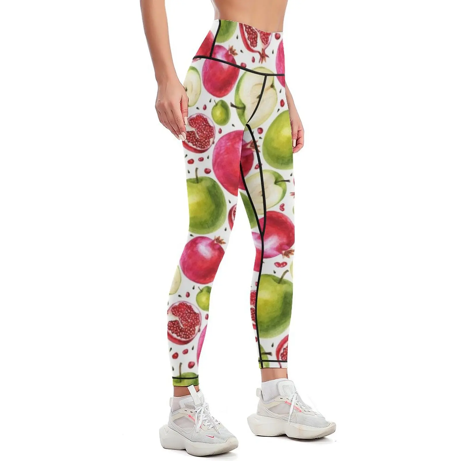 Aquarellmuster. Granatapfel un – Yoga Fitness Apple Bewertung und Preis