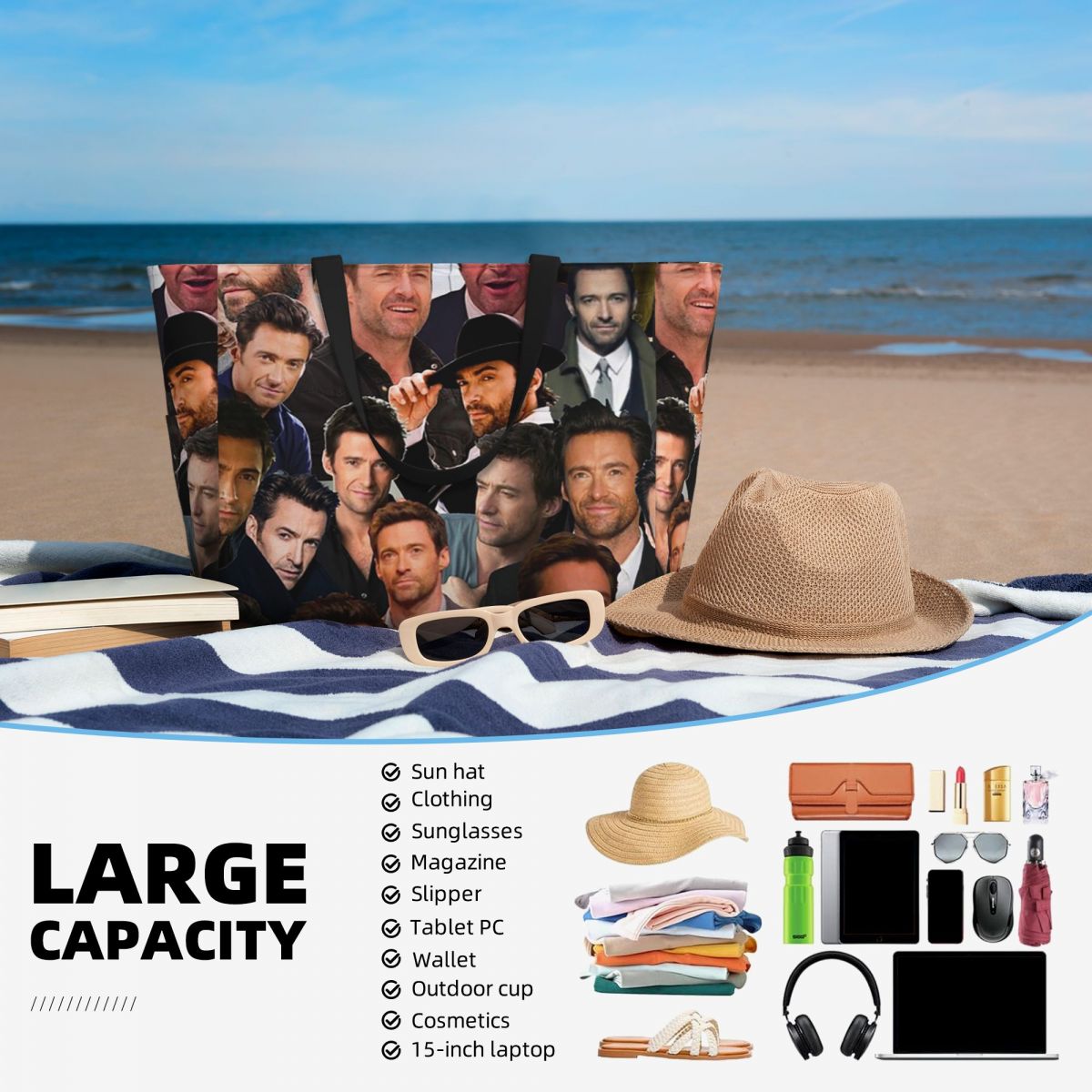 Hugh Jackman Photo Collage Str – Yoga Fitness Photos Bewertung und Preis