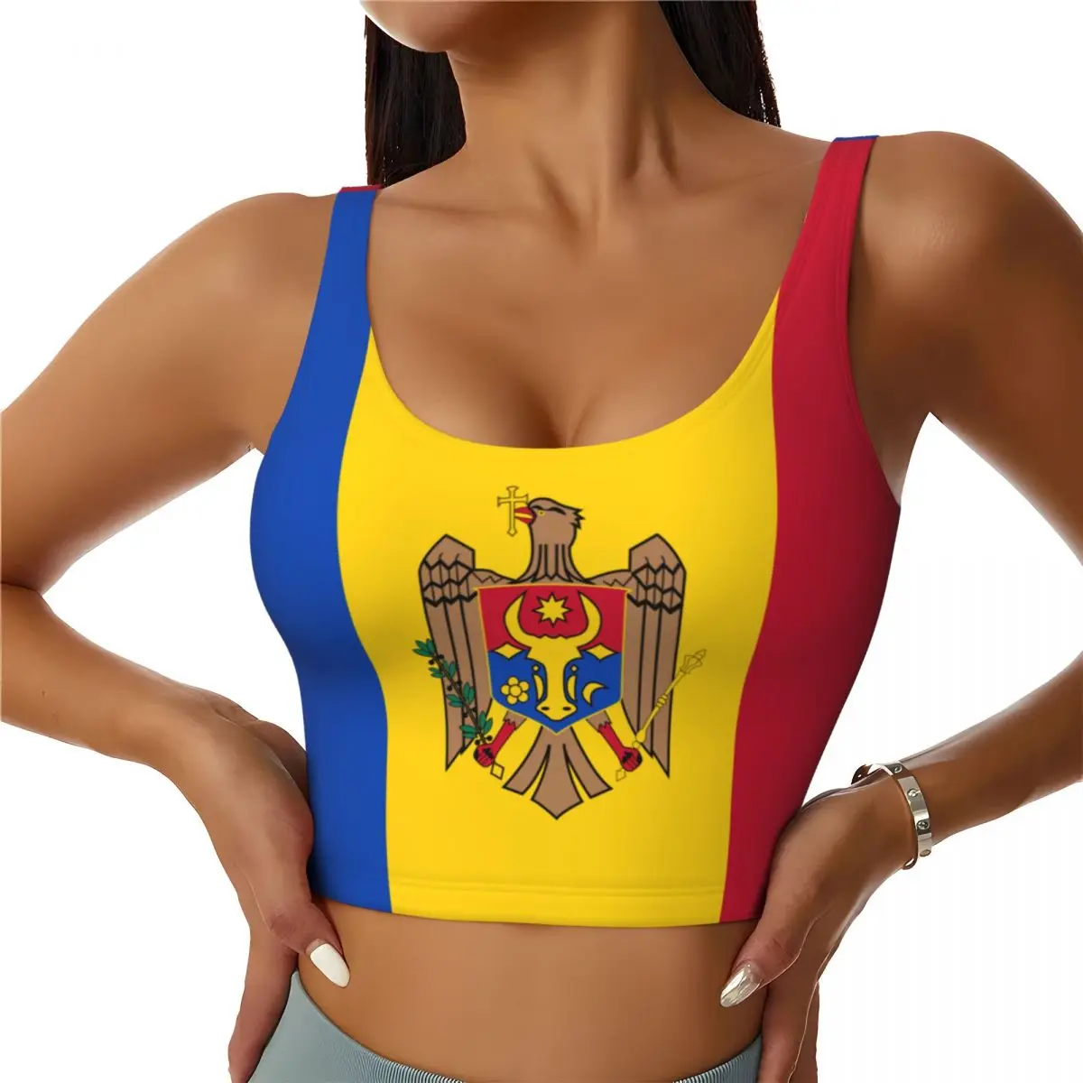 Moldawien Flagge Basic Tops Fr – Yoga Và Fitness Bewertung und Preis
