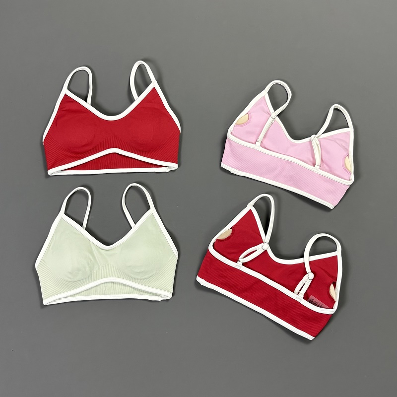 Damen Kontrastlinien-Yoga-BH V – Yoga Và Fitness Bewertung und Preis