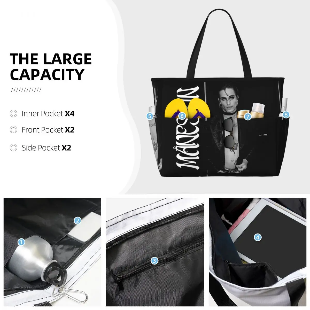 Damiano David Maneskin Strandt – Yoga Fitness Tote Bewertung und Preis
