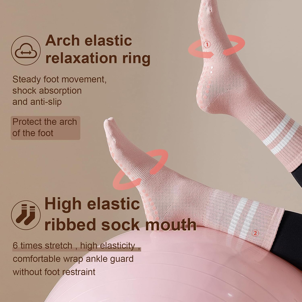 Yoga-Pilates-Socken mit Griffe – Yoga Dance & Fitness Center Llc Bewertung und Preis
