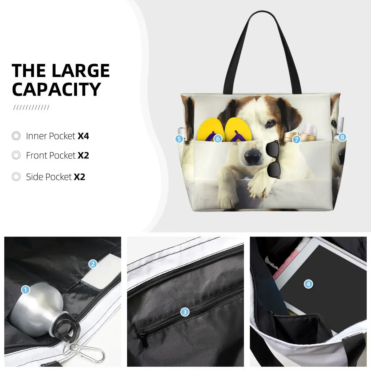 Strandtasche mit Hundemotiv, J – Yoga Fitness Photos Bewertung und Preis