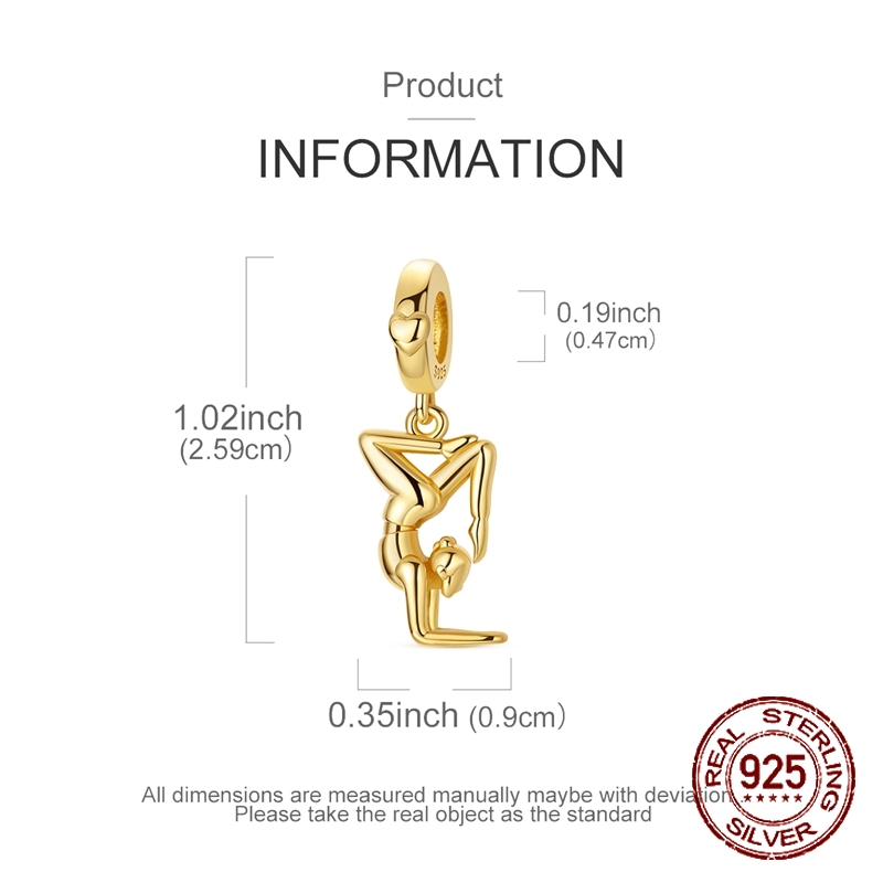 925 Sterling Silber Goldener Y – Yoga Fitness Gifts Bewertung und Preis