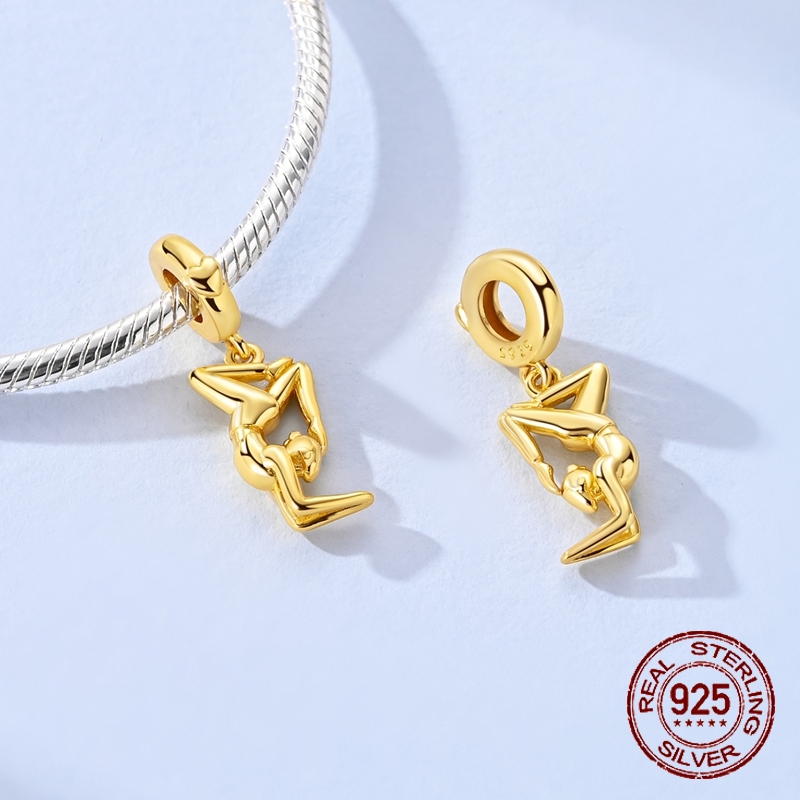 925 Sterling Silber Goldener Y – Yoga Fitness Gifts Bewertung und Preis