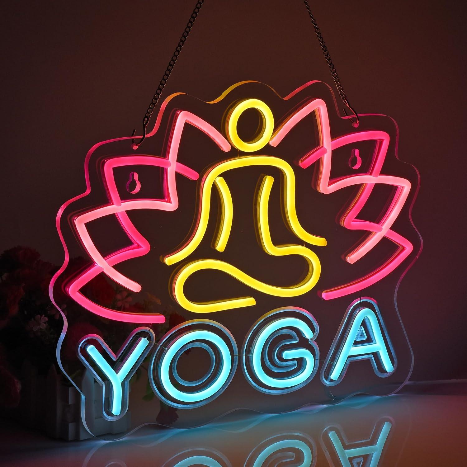 Yoga-Neonschild Dimmbares LED- – Yoga Fitness Studio Bewertung und Preis