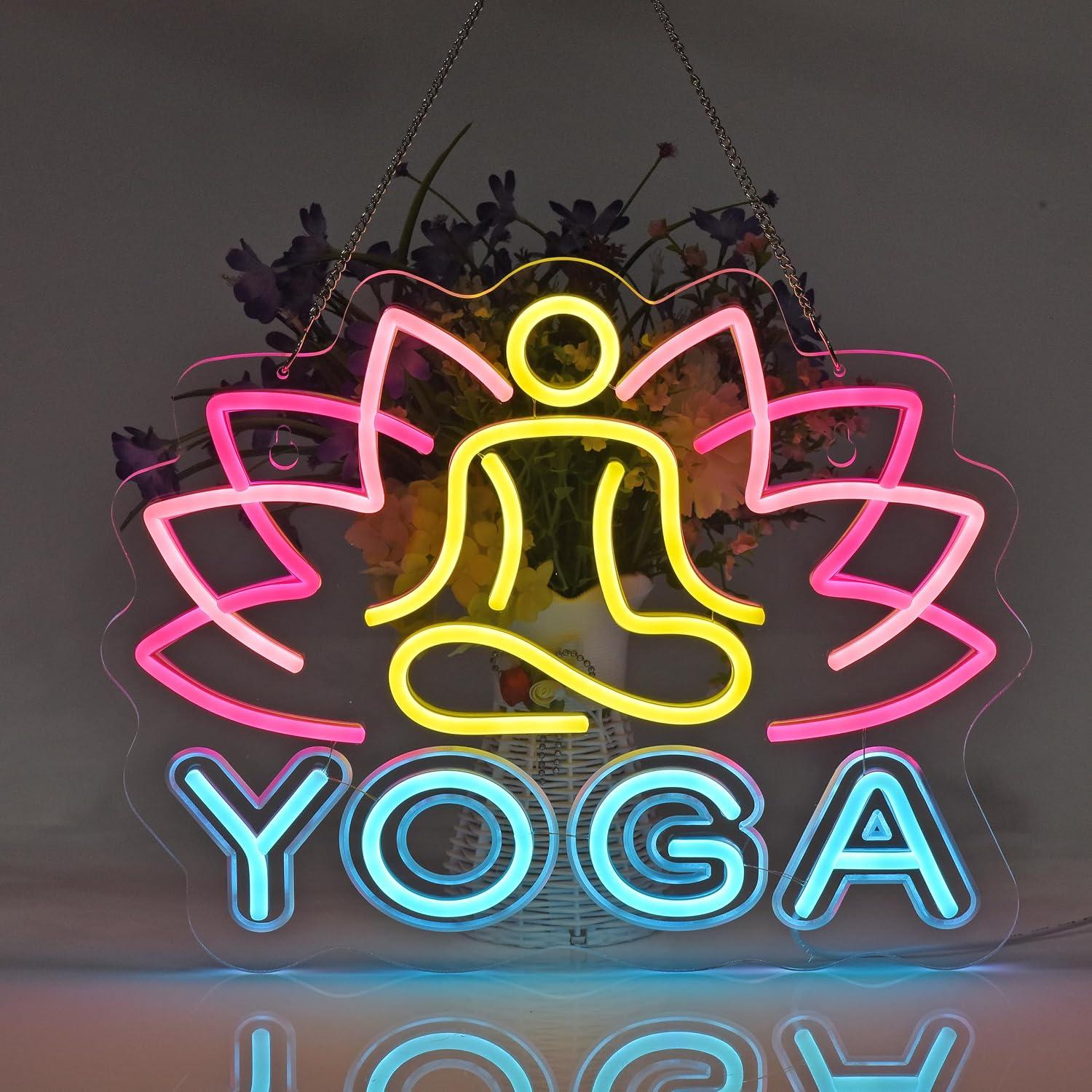 Yoga-Neonschild Dimmbares LED- – Yoga Fitness Studio Bewertung und Preis
