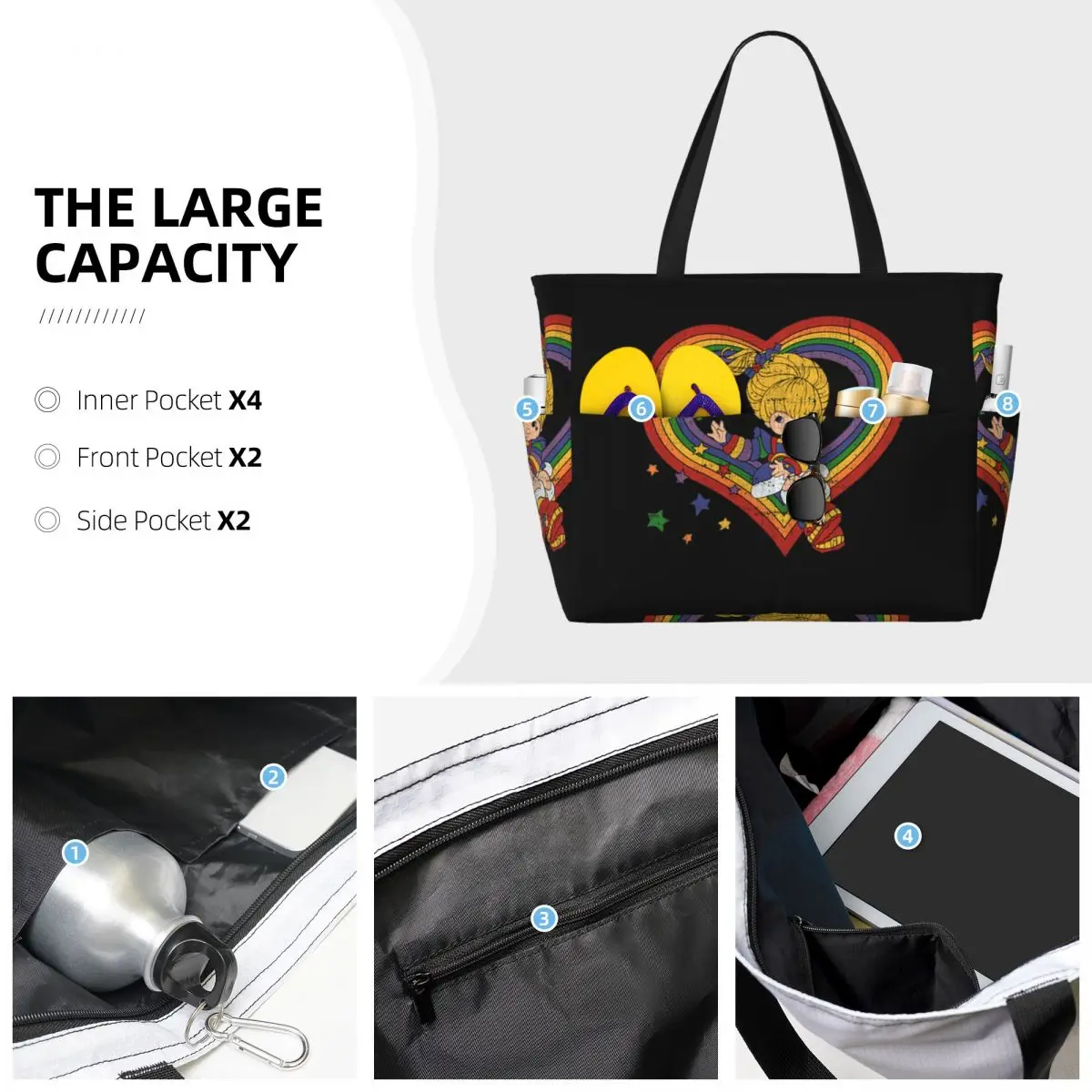 Rainbow Brite With Rainbow Hea – Yoga Fitness Tote Bewertung und Preis