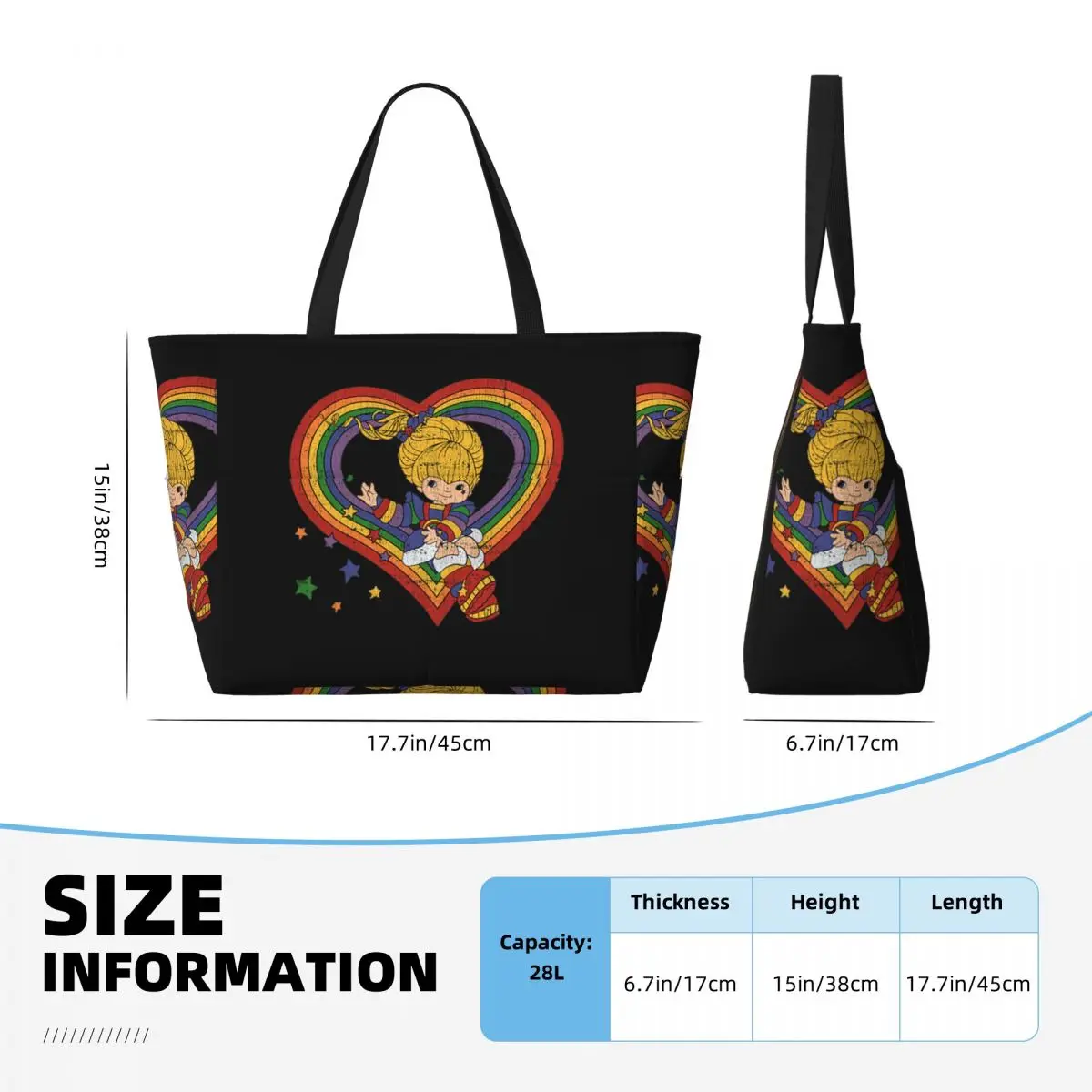 Rainbow Brite With Rainbow Hea – Yoga Fitness Tote Bewertung und Preis