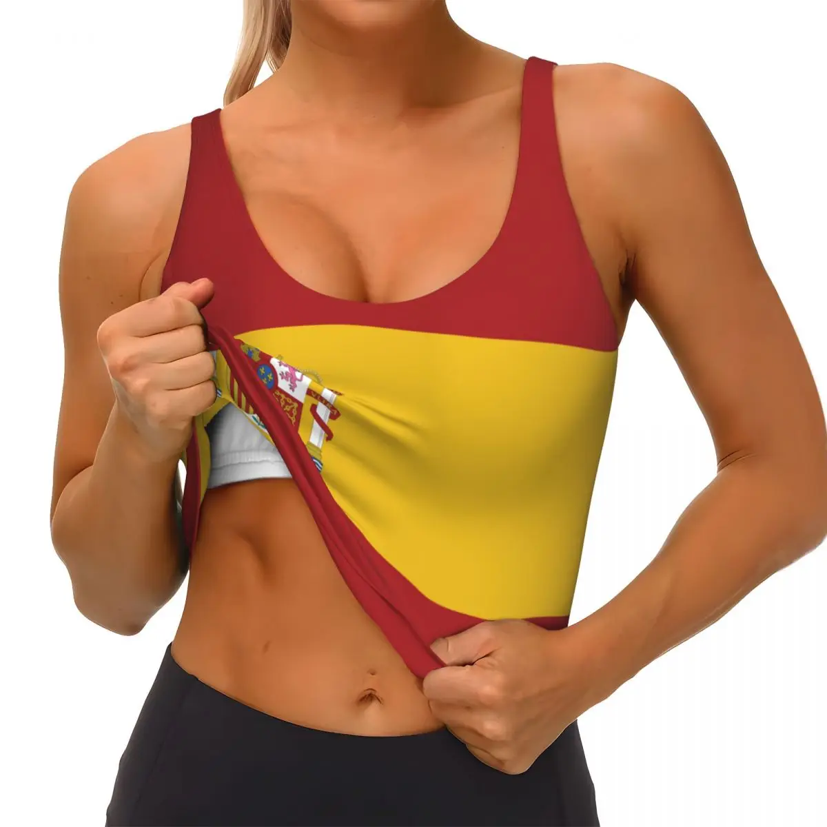 Spanien Flagge Basic Tops Frau – Yoga Và Fitness Bewertung und Preis