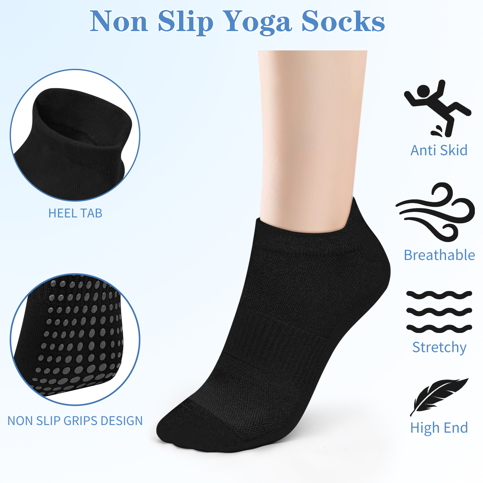 3 Paar Yoga-Socken für Damen,  – Yoga Dance & Fitness Center Llc Bewertung und Preis